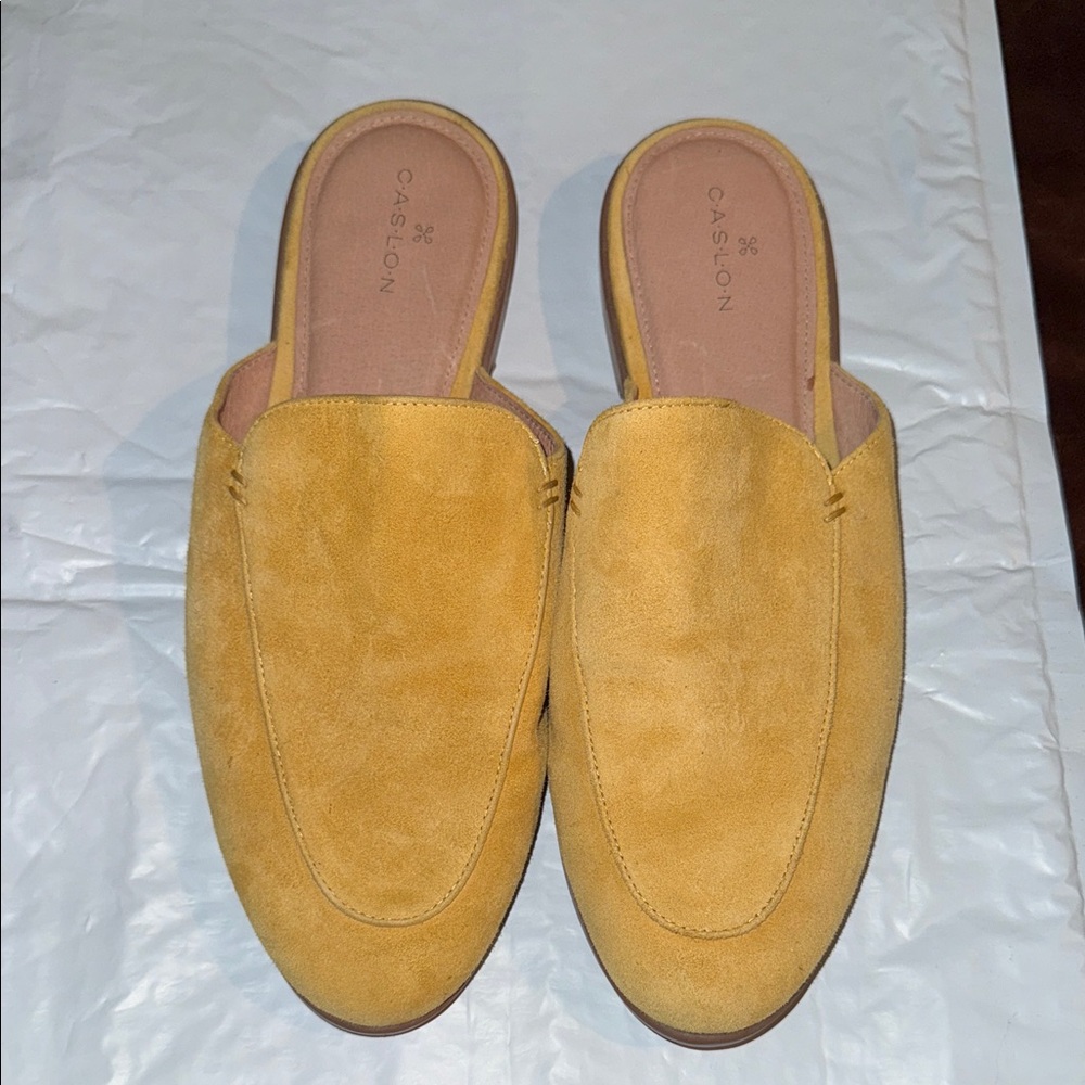 Caslon Mustard Suede Slip-On Shoes